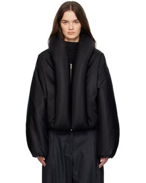 Alaïa Alaïa Taffeta Padded Bomber Jacket - Black