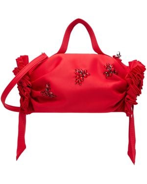 Simone Rocha Turbo Mini Double Ribbon Rosette Bag - Red