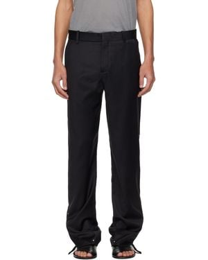 HELIOT EMIL Derby Tailored Trousers - Black
