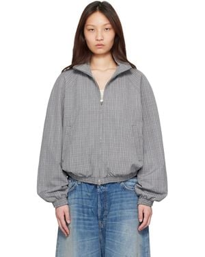 Acne Studios Technical Check Jacket - Grey