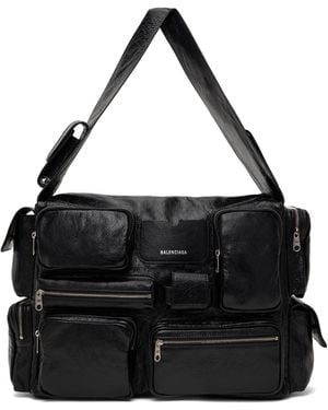 Balenciaga Black Superbusy Large Sling Duffle Bag