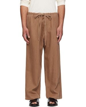 colbo Cropped Farm Trousers - Brown