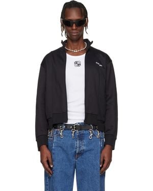 Vetements Cut-Up Athletic Zip-Up Track Jacket - Black