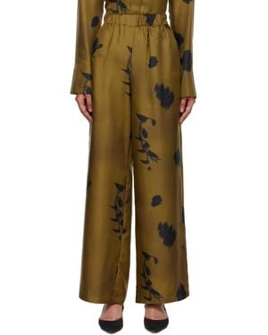 MM by Max Mara カーキ Helga トラウザーズ - グリーン