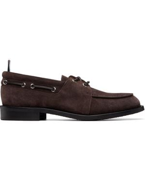 Thom Browne Thom E Calf Suede Boat Shoes - Brown