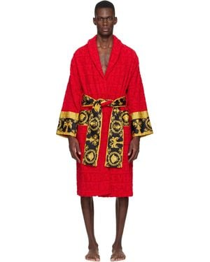 Versace 'i Heart Baroque' Bathrobe - Red
