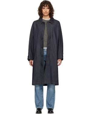 A.P.C. Amy Denim Mac Coat - Black