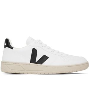 Veja ホワイト& V-10 スニーカー - ブラック