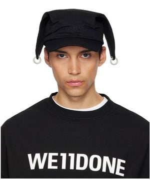 we11done Ear Detailed Cap - Black