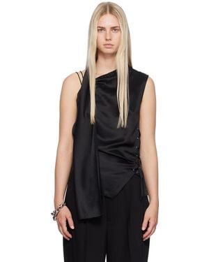 Acne Studios フリンジラップ ブラウス - ブラック