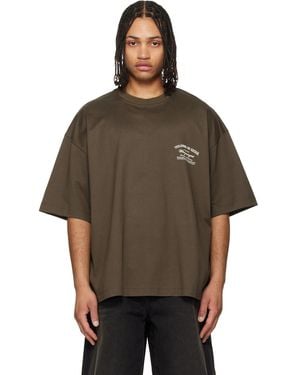 WOOYOUNGMI Khaki Lettering Graphic T-Shirt - Brown
