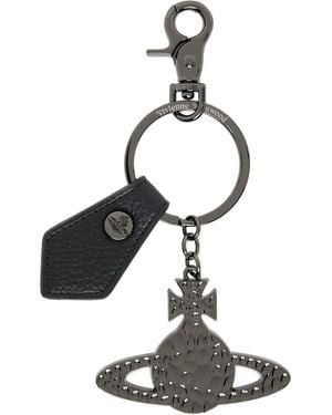 Vivienne Westwood Gunmetal Hamme Orb Keychain - Black