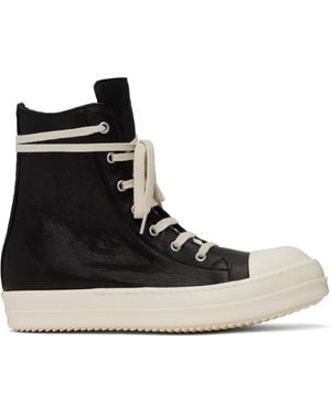 Rick Owens ブラック Hollywood ゴートレザー スニーカー