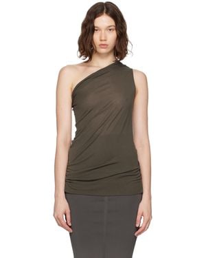 Rick Owens カーキ Concordians Athena トップス - ブラック