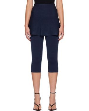 Alaïa Alaïa Compact Knit Skirt leggings - Blue