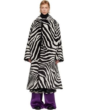 Duran Lantink Sculptured Oversized Faux-Suede Coat - Black