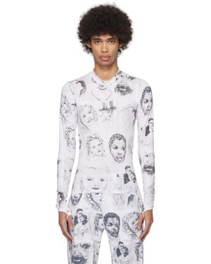 Maisie Wilen ホワイト Body Shop 長袖tシャツ - ブラック