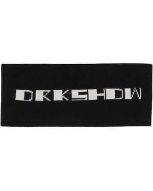 Rick Owens Tower Cotton Knit Headband - Black