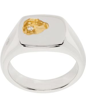 Tom Wood Mined Small Ring - Metallic