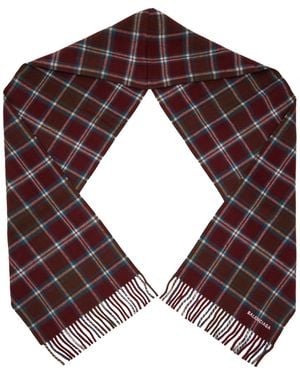 Balenciaga Wool Hooded Scarf - Red