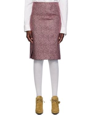 Dries Van Noten Jacquard Midi Skirt - Pink