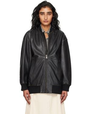 Weekend by Maxmara Tattico Leather Jacket - Black