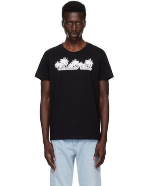Balmain Signature Print Tシャツ - ブラック