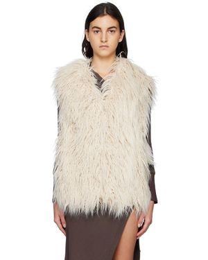 Halfboy Veste Blanc Cassé En Fourrure Synthétique - Multicolore