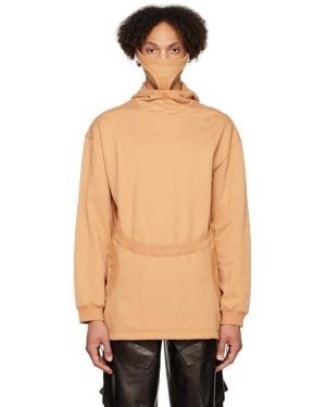 Dion Lee ベージュ Interlock Mask フーディ - ブラック