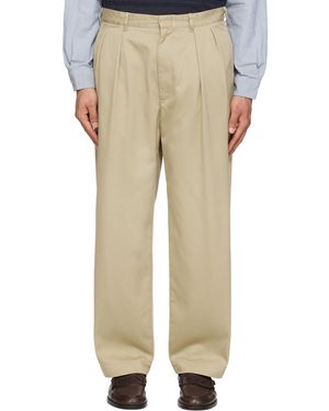 Nanamica Double Pleated Chino Trousers - Natural