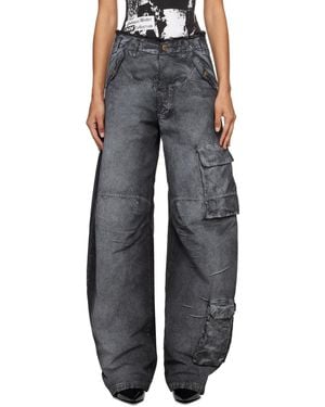 DARKPARK Rosalind Barrel Leg Cargo Trousers - Black