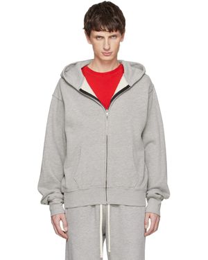 Les Tien Heavyweight Zip Hoodie - Grey