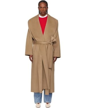 Rohe Signature Double-Faced Scarf Coat - Black