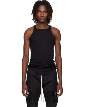 Rick Owens Temple Basic Rib Tank Top - Black