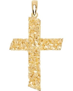 Veneda Carter Vc053 Signature Flat Cross Pendant - Metallic