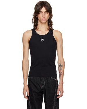 Marine Serre Organic Cotton Tank Top - Black