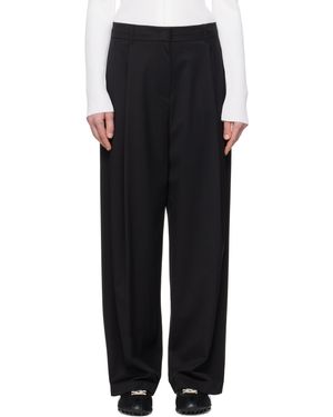 Amomento Wide Tuck Pants - Black