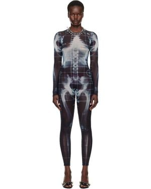 Jean Paul Gaultier ブラック＆ブルー The Squeletor ジャンプスーツ
