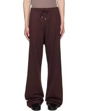Dries Van Noten Burgundy Drawstring Joggers - Red