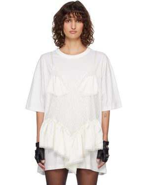 VAQUERA T-Shirt Blanc Cassé À Assemblage Décoratif