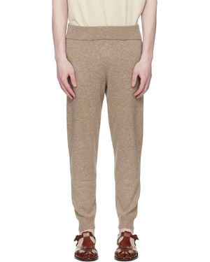 Entire studios Slim Knit Lounge Trousers - Natural