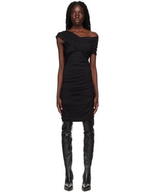 MSGM Asymmetrical Twist Minidress - Black