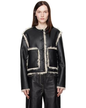 Stand Studio Lucine Reversible Faux-Leather Jacket - Black