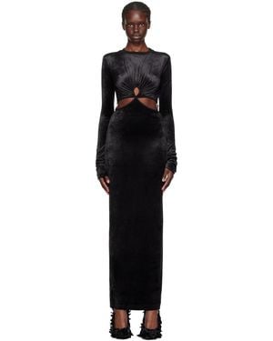 Nensi Dojaka Keyhole Maxi Dress - Black