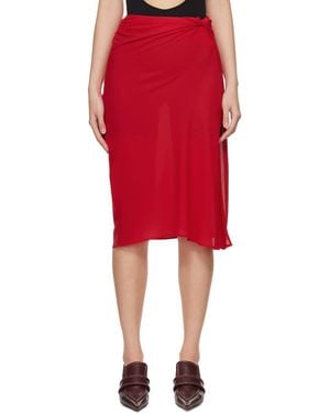 Beaufille Vela Midi Skirt - Red