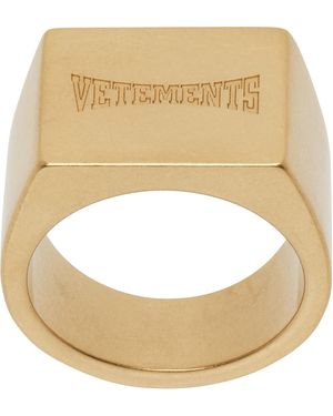 Vetements Chevalière À Logo - Métallisé