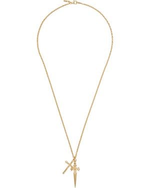 Emanuele Bicocchi Large Dagger & Cross Necklace - Metallic