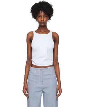 REMAIN Birger Christensen Blue Striped Tank Top - Black
