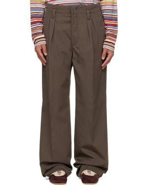 Paul Smith Relaxed-Fit Wool Pants - Brown