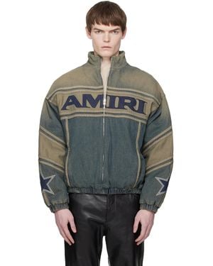 Amiri Sport Denim Track Jacket - Grey